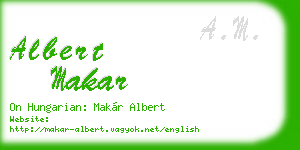 albert makar business card
